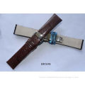 Water-proof Nubuck Lining Leather Watch Wristbands, Custom Watch Strap With Butterfly Buckle